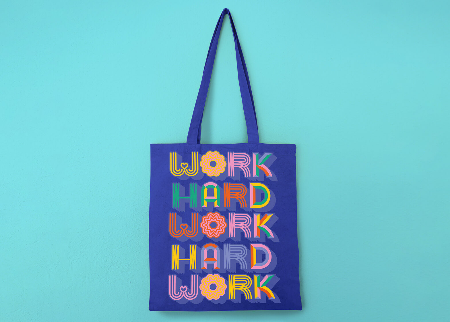 Work Hard tote bag